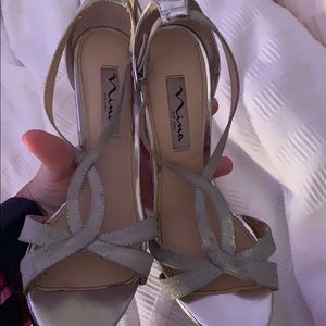 Silver Nina heels